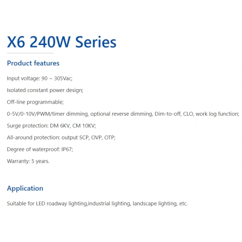 LED Street Light Power Supply Moso Led driver 240W power supply street